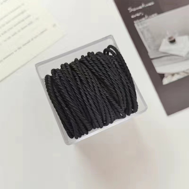 New Hair Band Ins Simple Hair Band Thin Hair Rope Harmless Hair Elastic High Elastic Rubber Band Basic Hair Ring Headdress