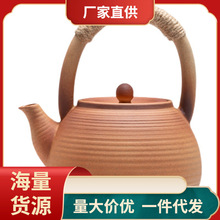 2JGB家用电陶炉干烧茶壶陶壶 原矿粗陶大容量烧水壶陶瓷泡茶炉煮