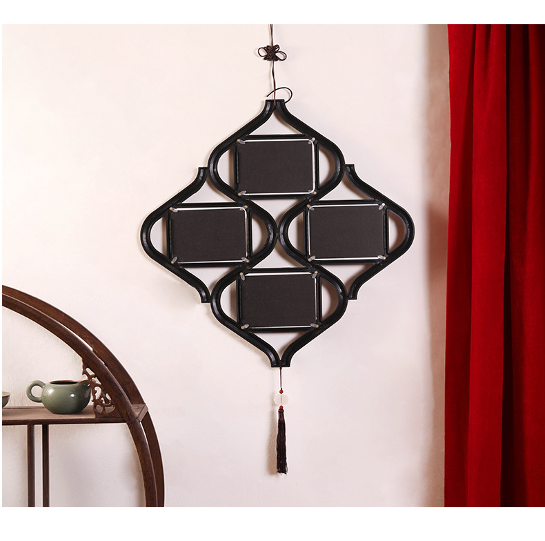 中国结相框新中式复古洗照片小挂件古风中国风摆台相片墙挂墙装饰