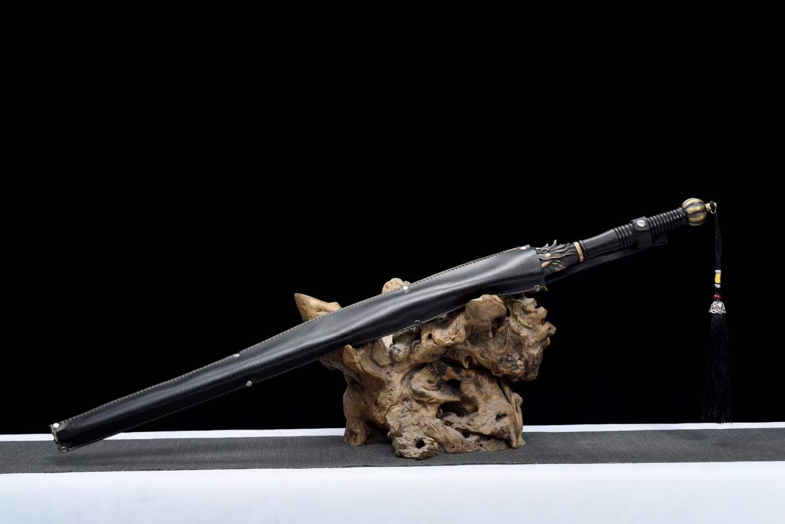 龙泉市刀剑十八般兵器 百炼花纹钢手工锻打 影视道具亢龙锏未开刃