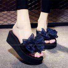 Summer sandals and slippers with high heel platform shoes