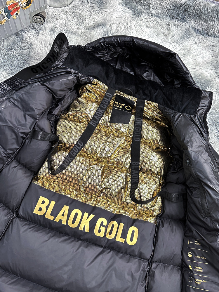 Real Goose down! 2023 Winter New Product Men's and Women's Same Popular Heavy Black Gold Thickened Light Luxury Mid-Length down Jacket