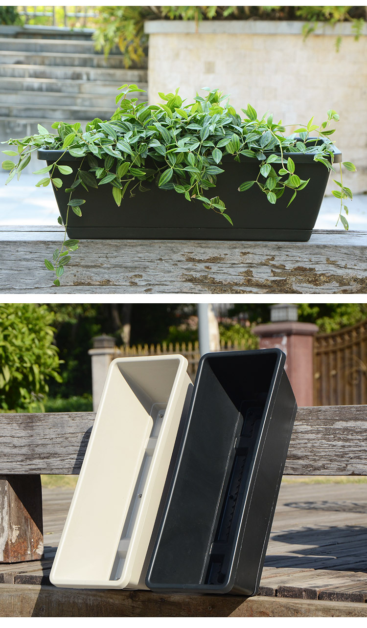 家庭阳台种菜盆种菜花盆长方形塑料长条花盆槽盆栽阳台种植蔬菜盆