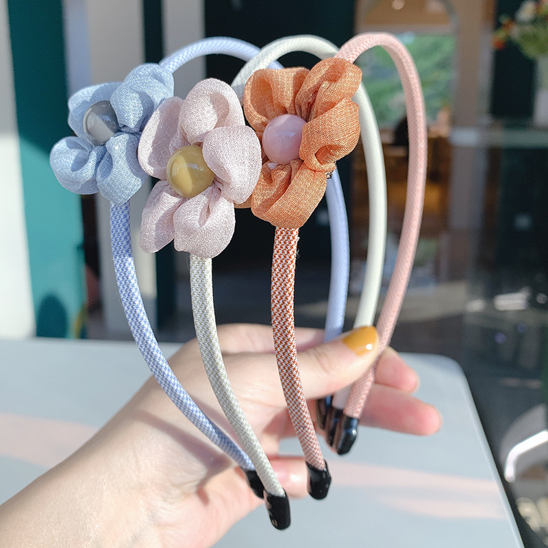 头箍女韩国甜美宝宝发箍可爱萌花朵1滑压发圈儿童公主头饰外戴