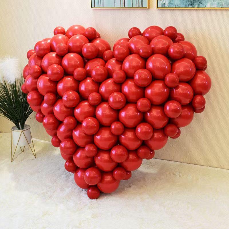 5-Inch 10-Inch 12-Inch 18-Inch 36-Inch Double-Layer Pomegranate Red Balloon round Ruby Red Set Ball Love Tail Wedding