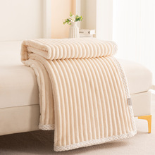 牛奶绒毛毯加厚夏季办公室午睡小毯子法兰珊瑚绒被子空调沙发盖毯