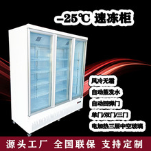 凌雪商用冰箱-25度低温速冻立式冷冻展示柜风冷除雾玻璃双门三门