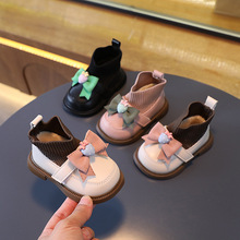 一件代发宝宝鞋子冬款女童加绒公主棉鞋女宝小皮靴1岁3小童学步鞋