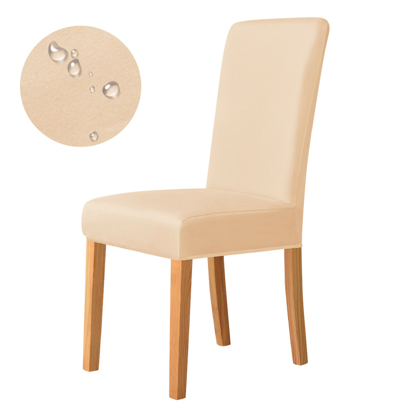 Cross-Border Waterproof Milk Silk Fabric Stretch Household Hotel Dining Chairs Parsons Chair Middle Back Chair Sets
