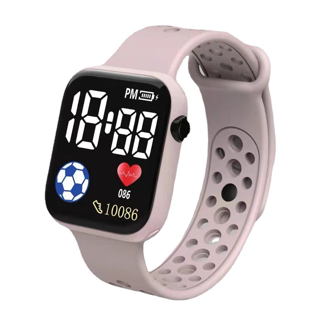 New LED Electronic Watch C1-2 Football Square Apple Waterproof Digital Sports Student LED Electronic Watch