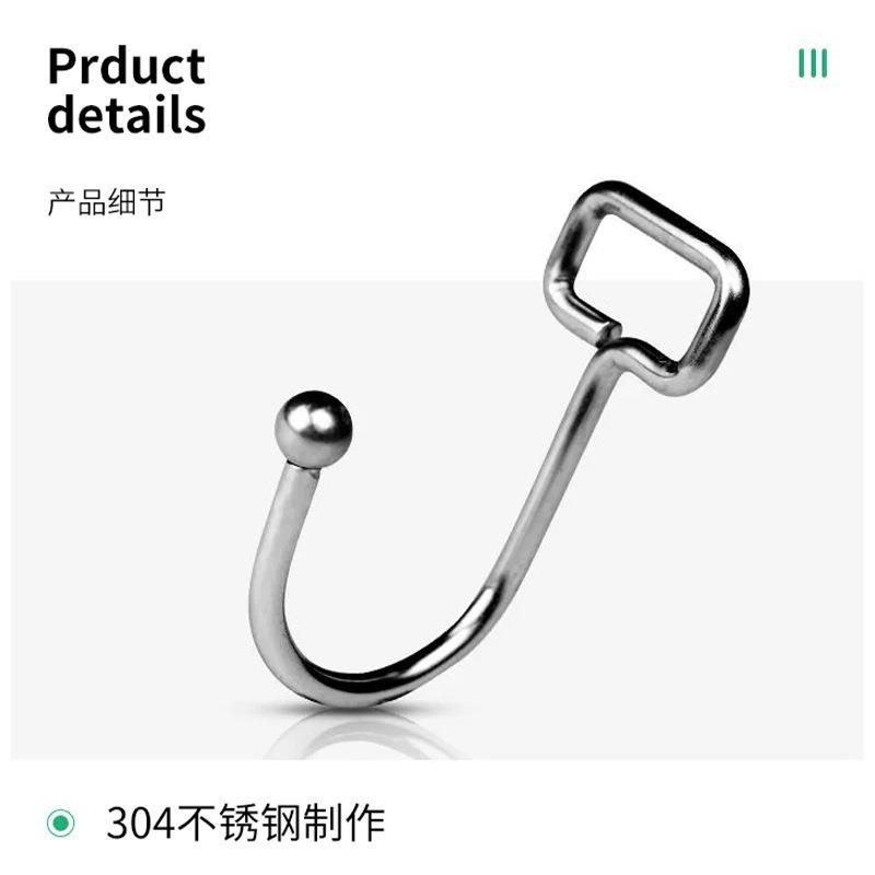 Stainless Steel Seamless Adhesive Hook Kitchen and Bathroom Doors Rear Coat Hook Wall Bathroom Transparent Sticky Hook Spot