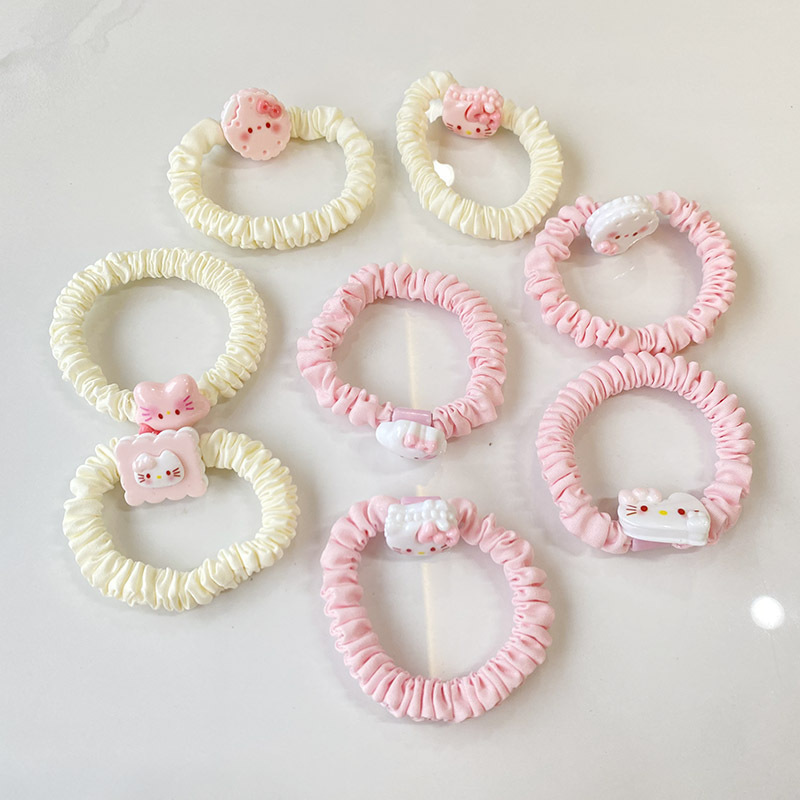 季众卡通kt猫发圈可爱ins百搭皮筋可爱少女心学生情侣三丽鸥儿童