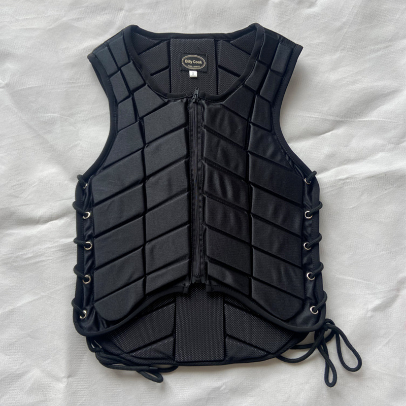 马术护甲骑马防护服马术服饰抗震甲批发成人儿童黑色可调节安全防
