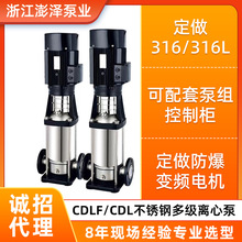 CDLF不锈钢多级离心泵无负压供水设备高楼轻型不锈钢变频循环泵