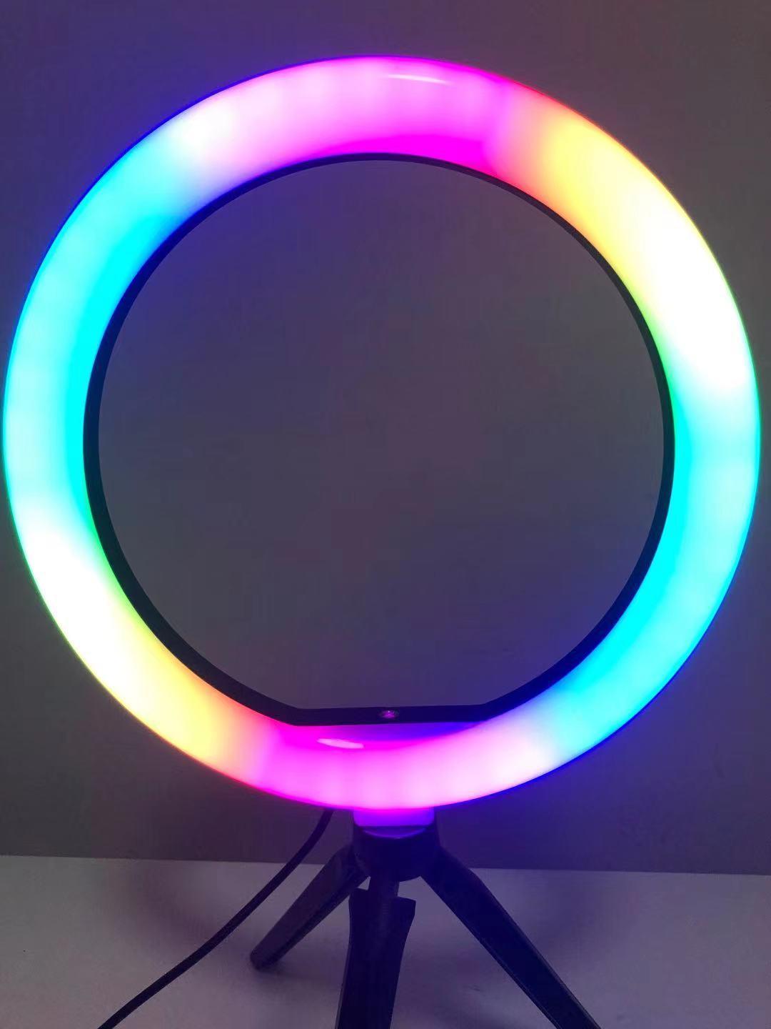 全彩直播补光灯led环形灯全彩自拍环形灯全彩美颜摄影灯网台灯