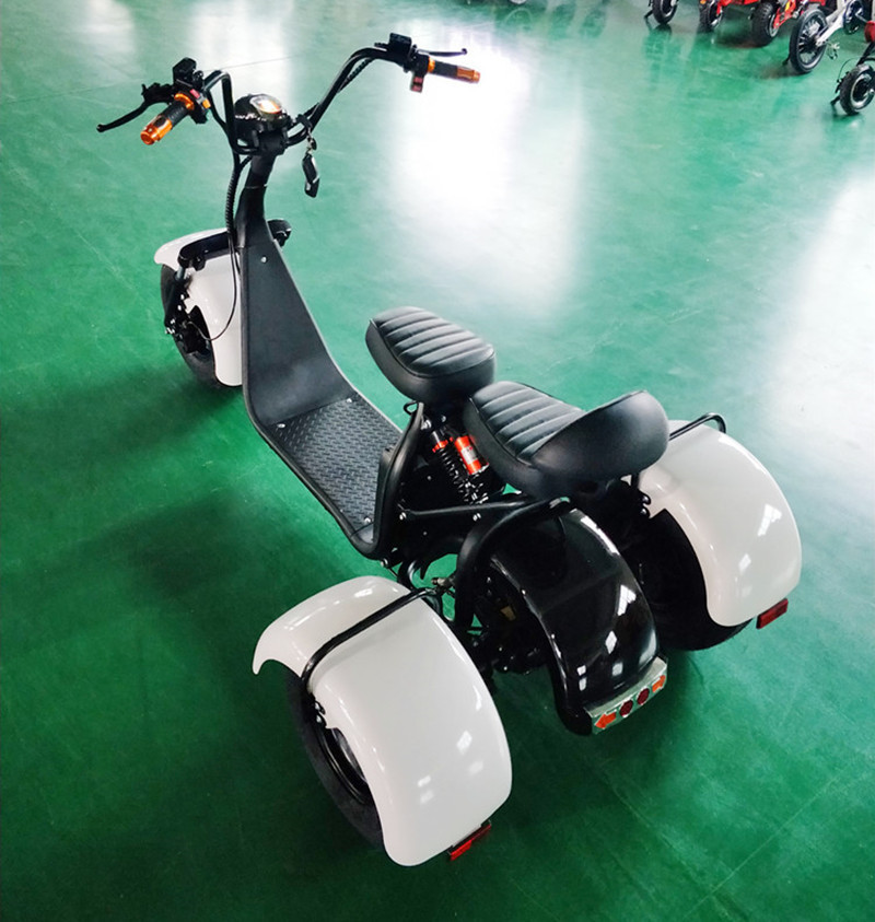 三轮车带货架电瓶车哈雷三轮电动车老年代步车三轮哈雷车外卖货架