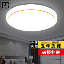 蓝卓金银线LED圆形吸顶灯简约卧室过道小客厅阳台卫生间餐厅走廊