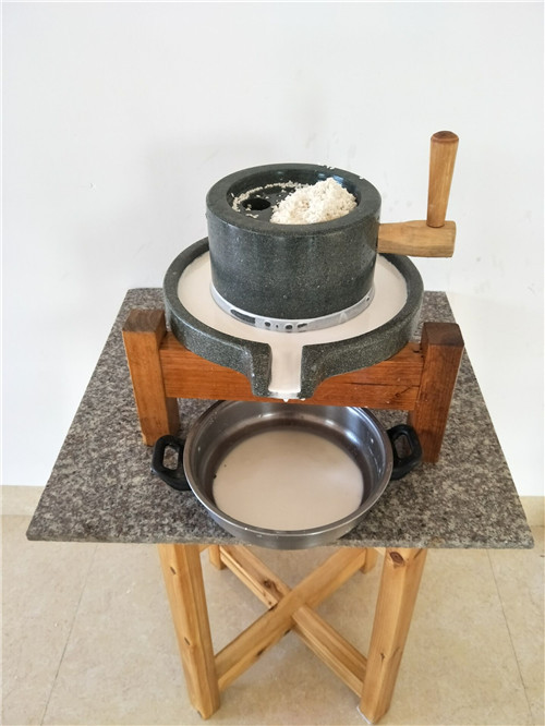 复古手推小石磨青石盘手工石磨磨米浆豆浆磨浆机一机多用干湿两用