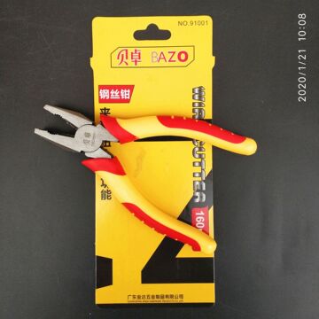 6寸平头钢丝钳老虎钳91001