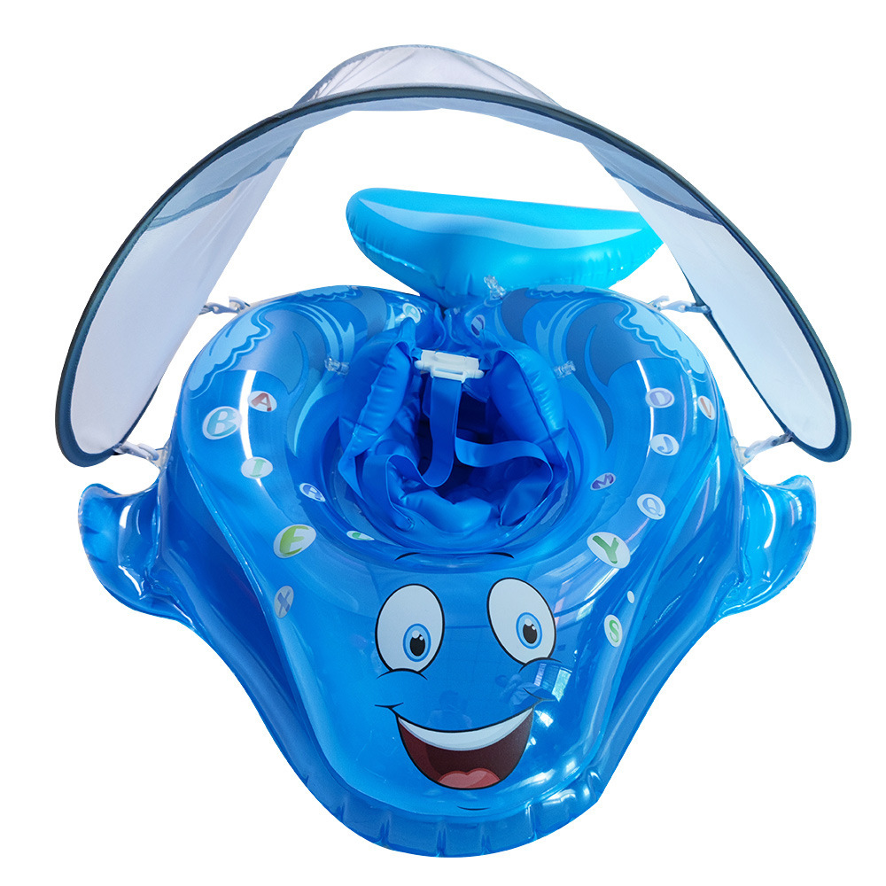 New Style Inflatable Float Baby Baby Buoy Children's Underarm Swimming Ring Sunshade Seat Ring Swim Ring Children's Collar