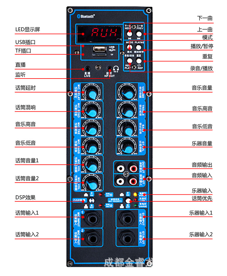 曼龙户外演出拉杆电瓶便携式音响m12教学弹奏广场舞演出流浪歌手