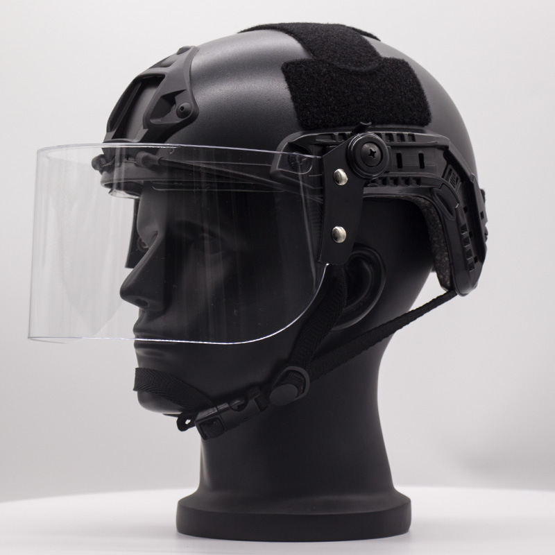 fast 头盔透明防风镜片 cs防bb弹护脸 防暴面罩