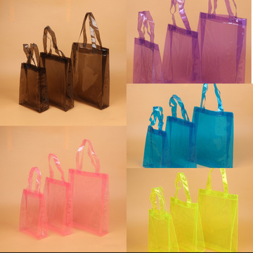 pvc拉链袋彩色透明旅行洗漱收纳袋手提防水化妆品包装袋可印logo