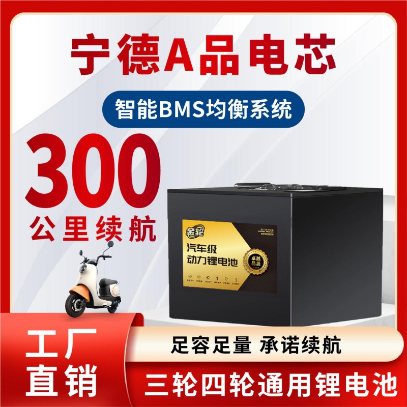 宁德三轮车锂电池磷酸铁锂48v60v72伏电动车大容量大单体锂电瓶