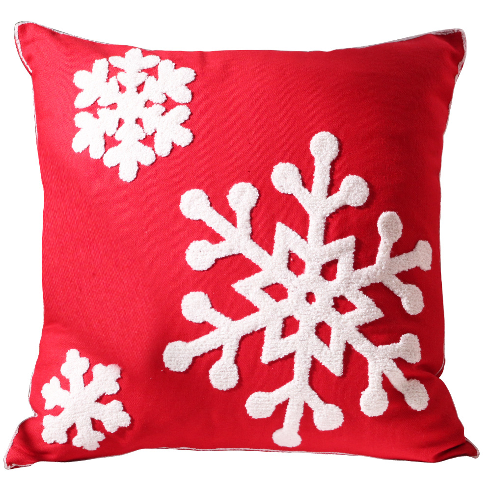 Cross-Border Amazon Christmas Pillow Cushion Cover Christmas Pillow Cover Red and Green Elk Pillow Couch Pillow