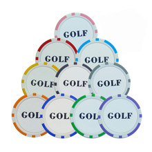 高尔夫筹码马克球位标 ABS塑胶内镶嵌铁片可吸附含磁性GOLF帽夹