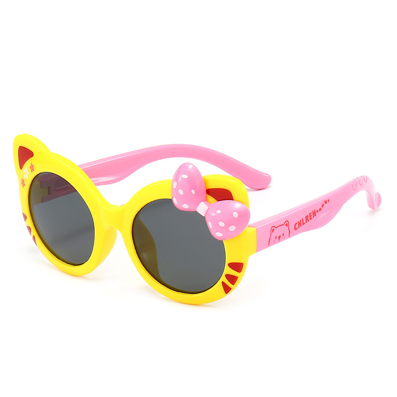 New Men's and Women's Bow Silicone Sunglasses Cute Fashion Children's UV-Proof Polarized Sunglasses Wholesale