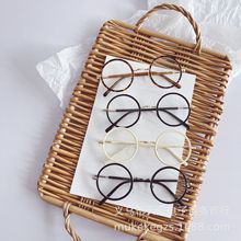 106韩国同款圆形儿童平光眼镜 凹造型洋气男童女童太子镜眼镜框架