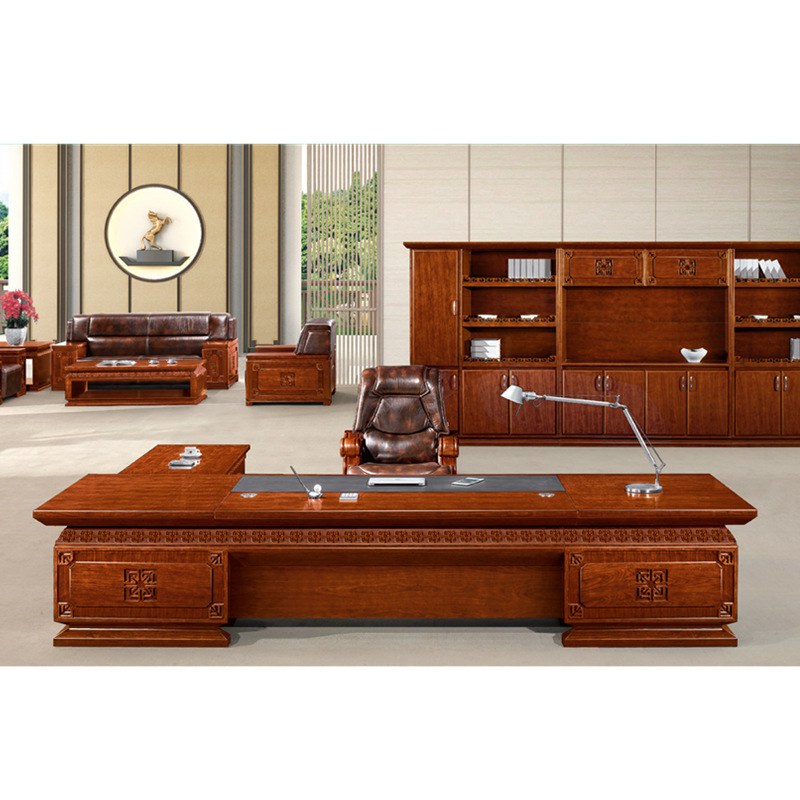 中国董事长办公室3.8米大班台3.2m办公桌2.