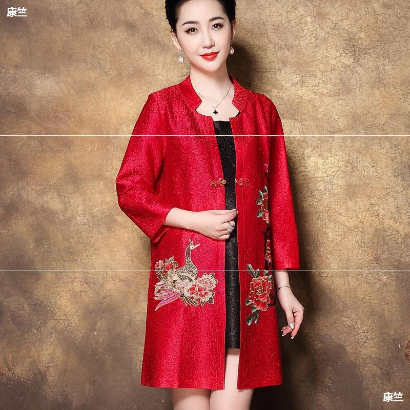 五一结婚宴婚礼妈妈装上衣服夏大码喜婆婆婚庆礼服装唐装外套春秋