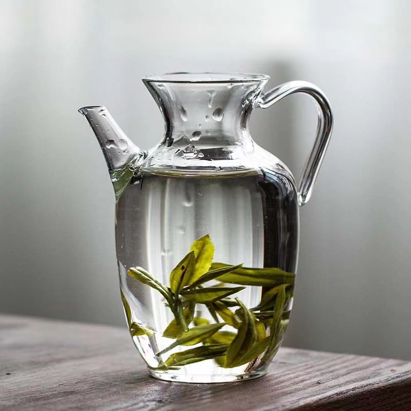玻璃泡茶壶绿茶壶小号玻璃茶壶内置滤网茶水分离茶具猴魁杯绿泡壶
