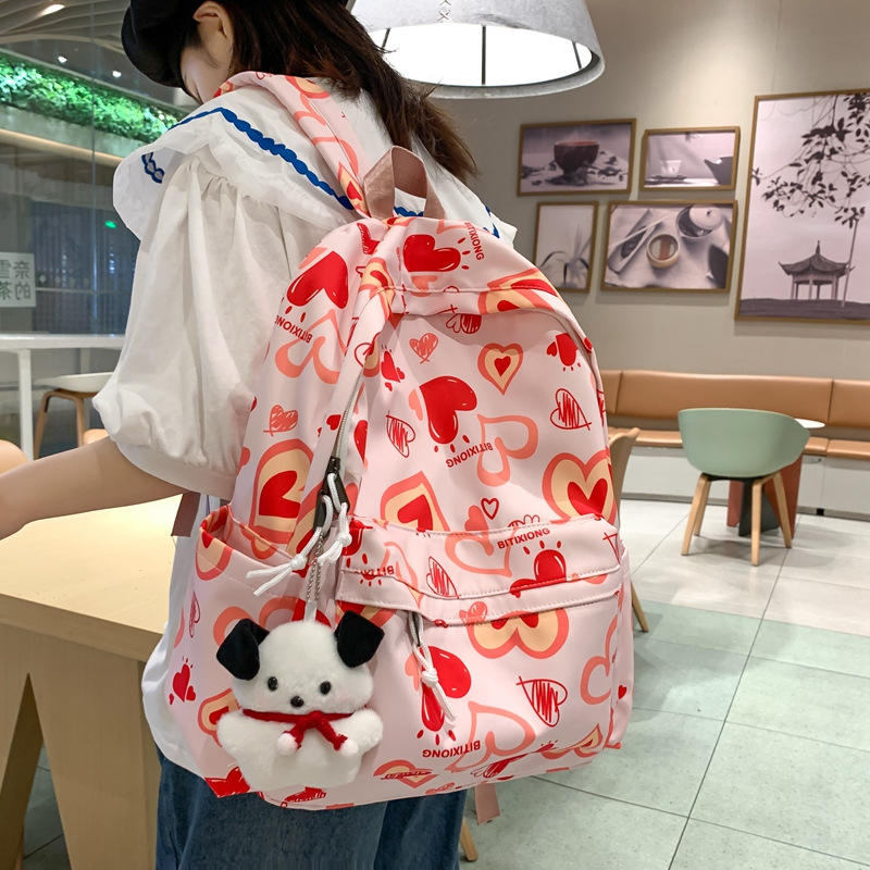 Schoolbag Female Junior High School Student Primary School Student Girls Backpack 2023 New Middle School Student High School Shoulder Bag Large-Capacity Backpack