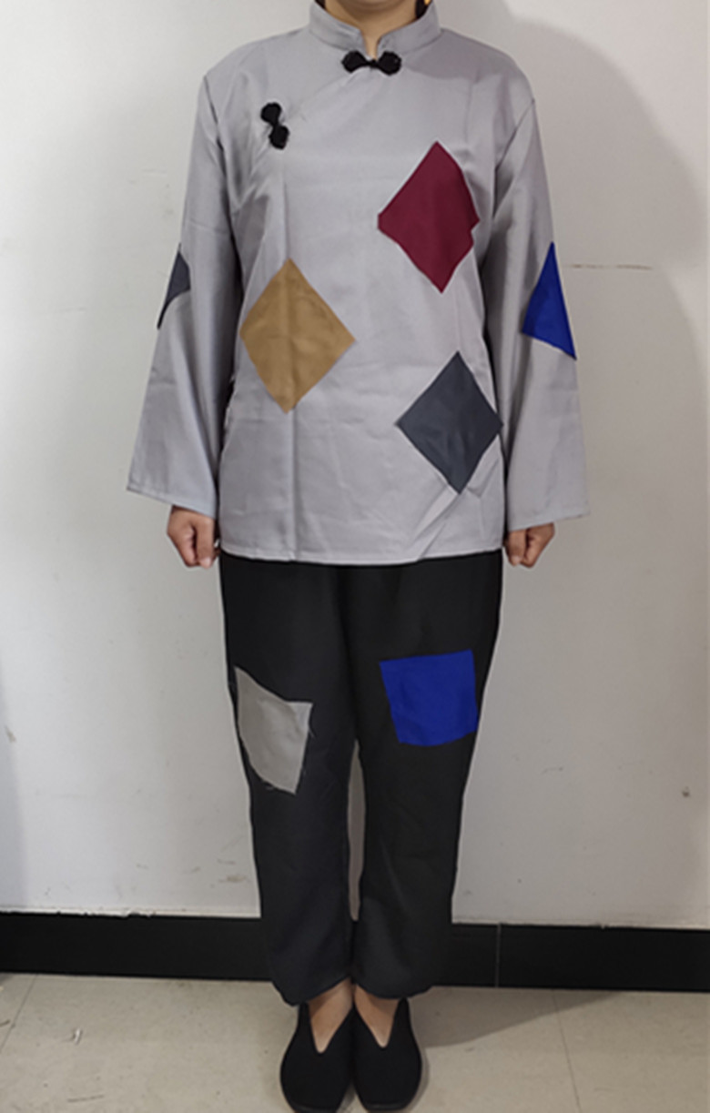 新款古装乞丐服装演出服儿童男女古代叫花子要饭衣服破烂补丁装