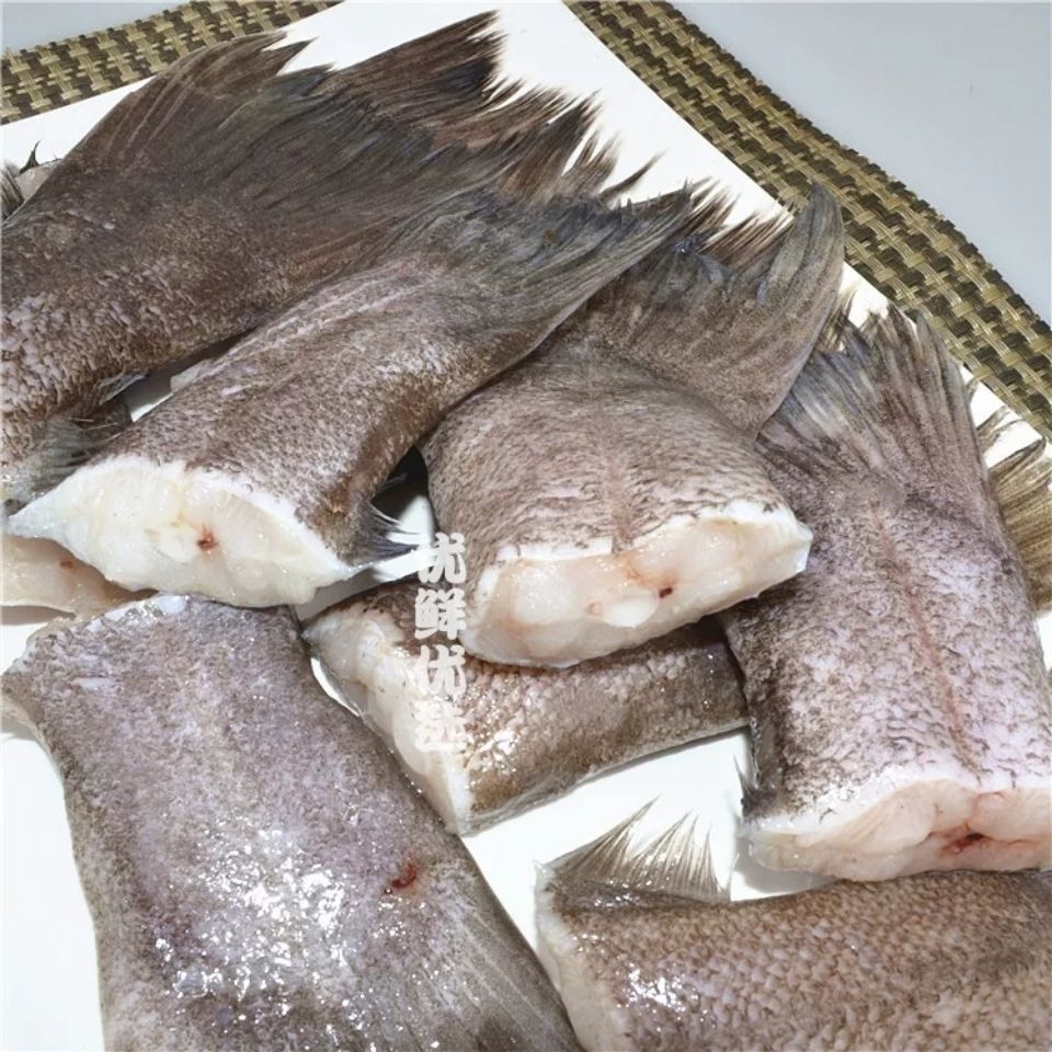 新鲜冷冻鸦片鱼尾鲽鱼尾黑鲽鱼尾雅片鱼尾巴少量冰衣,化冻不压秤