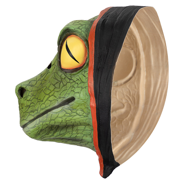 万圣节面具乳胶头套侏罗纪公园同款恐龙头套表演道具酒吧舞会