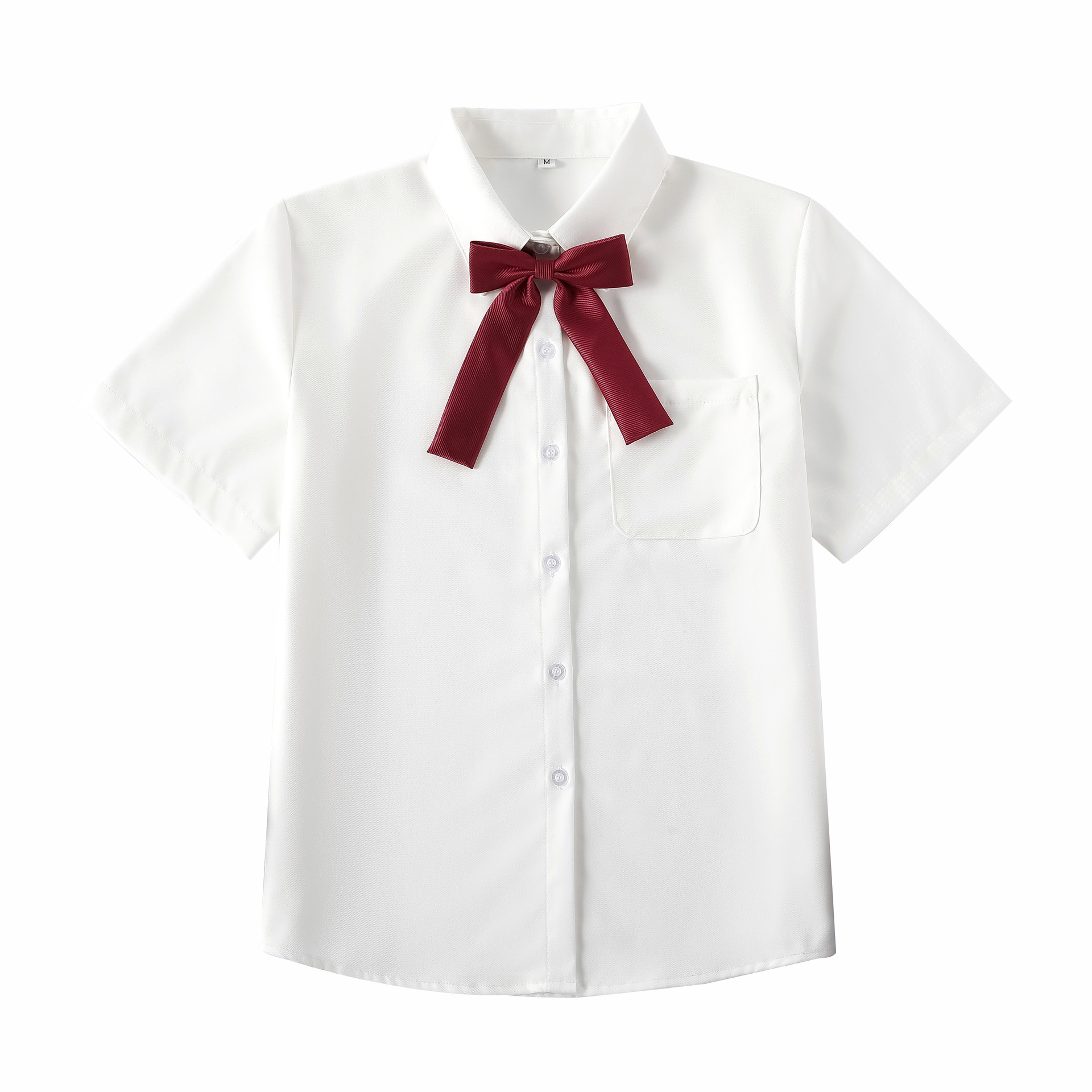 jk衬衫女短袖角襟方领jk制服日系校供泰式校服班服学院风白衬衣