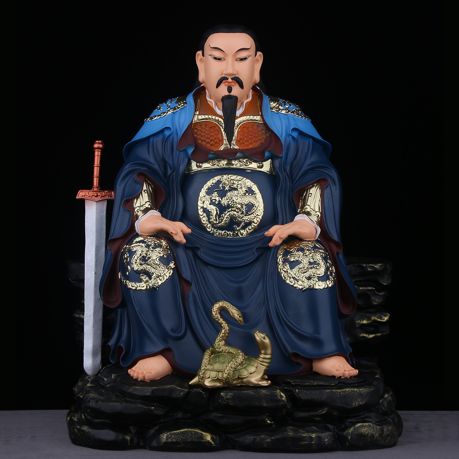 北极真武玄天上帝神像树脂真武大帝北帝佑圣真君祖师家用供奉摆件