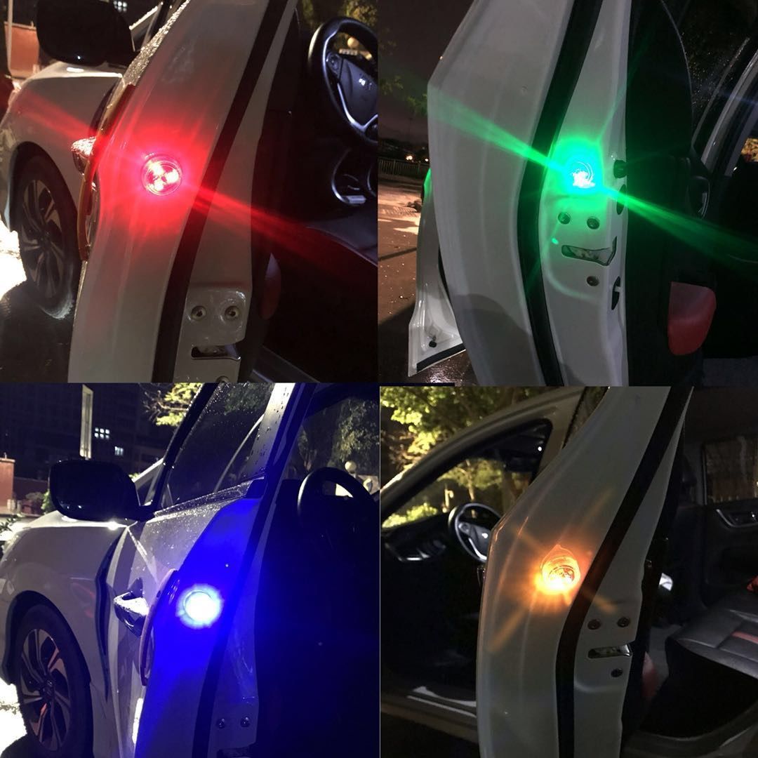 汽车车门防撞警示灯开门爆闪灯led防追尾感应灯开门灯迎宾灯-阿里巴巴
