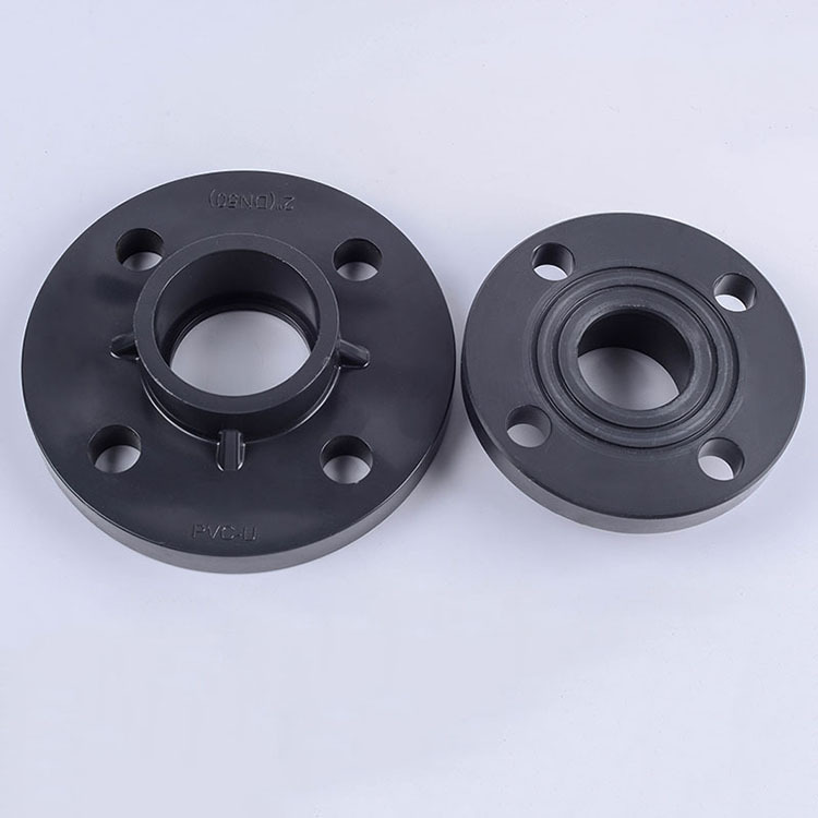 upv一体法兰pvc法兰盘一体圈连体法兰片圆形接头工业管件化工配件