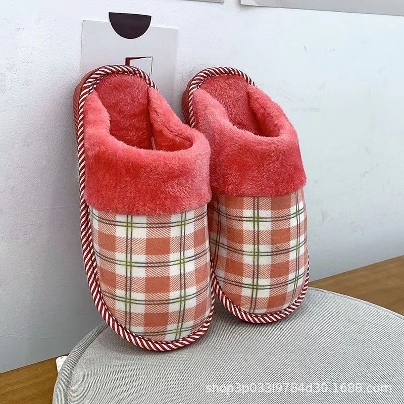 Winter Cotton Slippers Fashion Trendy Home Versatile Korean Style Home Indoor Wholesale Foreign Trade Stall Couple Women's Cotton Slippers