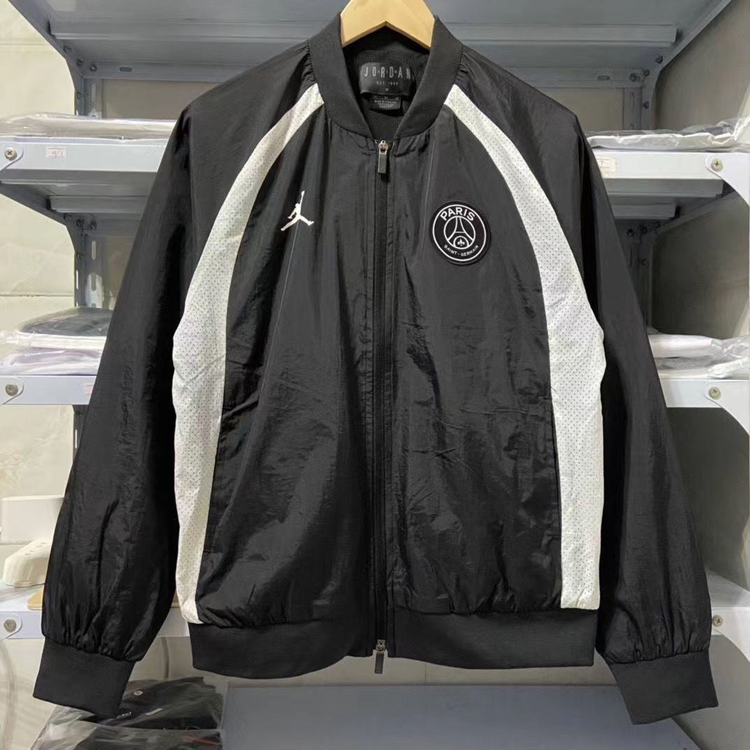 春秋季aj棒球服男女风衣psg巴黎联名款夹克外套飞人运动情侣夹克i