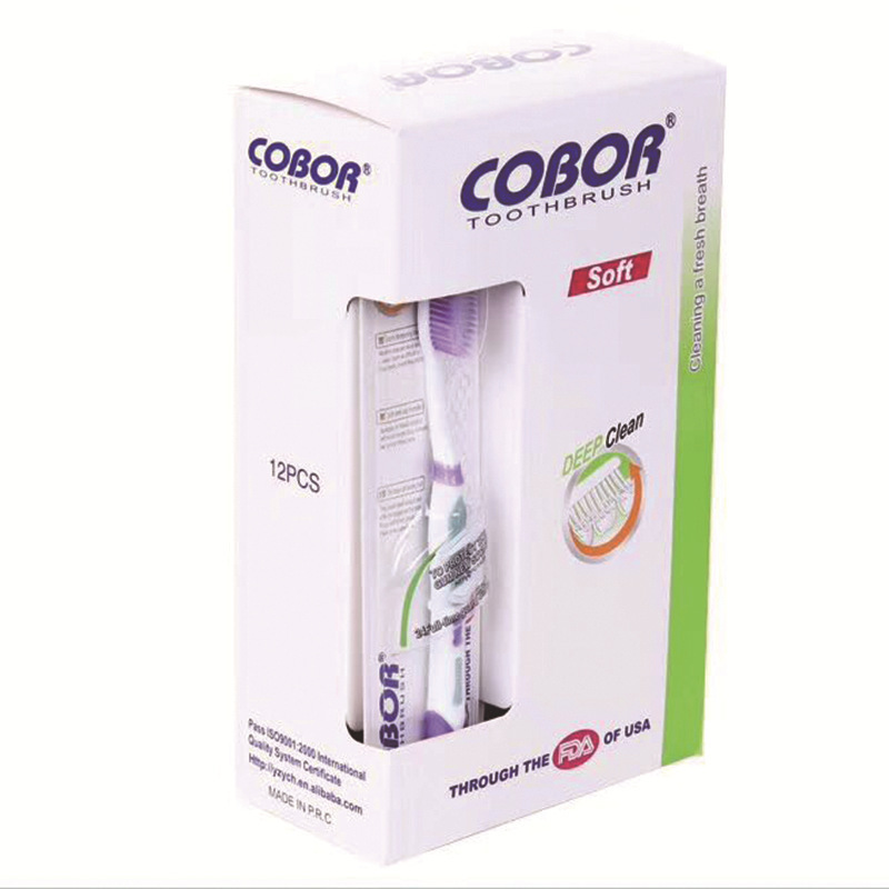 Cobor COBOR American Toothbrush Ultra-Fine Soft Hair Gum Care Adult Toothbrush 12 Family Travel Pack