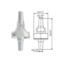 小型鸭嘴塑料空气止回阀低压止逆阀单向阀 硅胶鸭嘴阀塑料截止阀