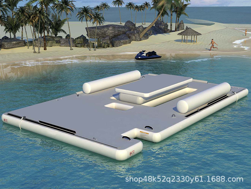 Inflatable Float Tent Yacht Party Bar Floating Platform Casual Belt Sunshade Sofa Recliner Float Floating Island