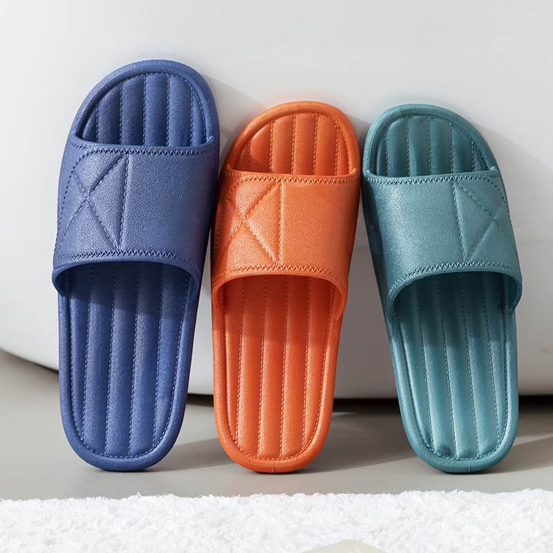 2023 New Slippers Home Summer Non-Slip Soft Bottom Couple Bathroom Men and Women PVC Home Slippers Wholesale