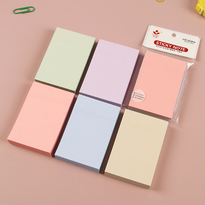 Morandi Sticky Notes Color Student Stationery Message Post-It Notes Office Can Paste Hand Tear Note Paper Wholesale